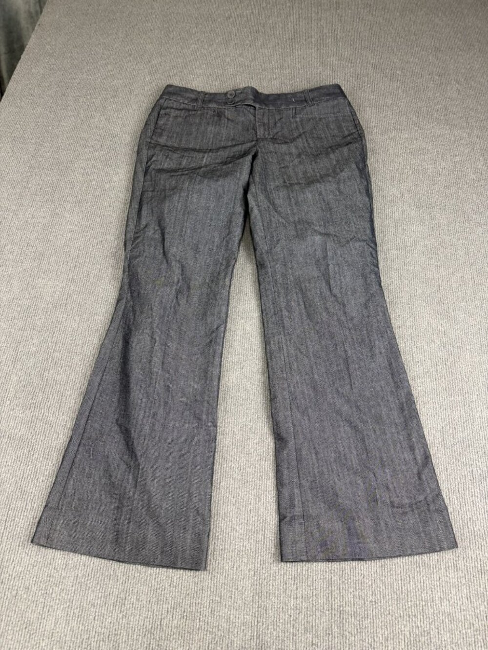 Tommy Hilfiger Womens Blue Denim Wide Leg Trousers Size 10